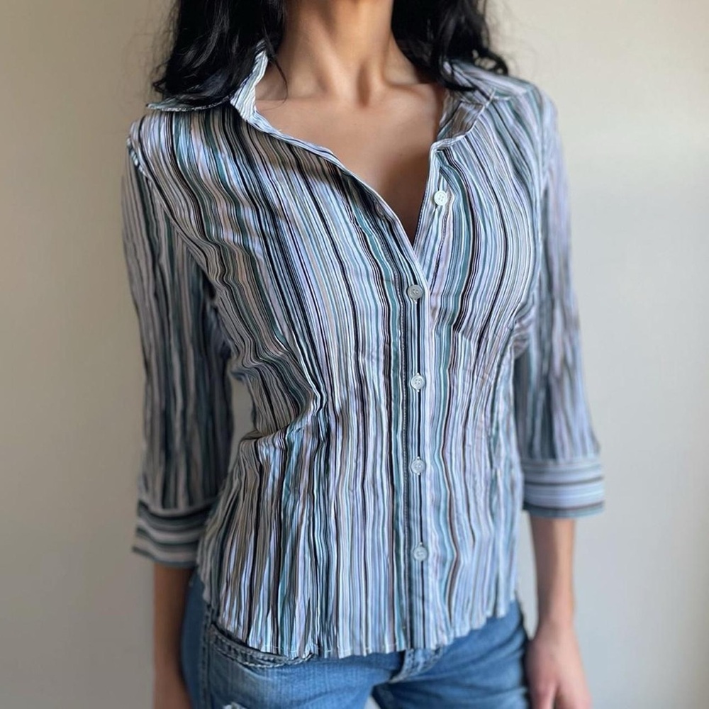 Apt. 9 Striped Button up Blouse